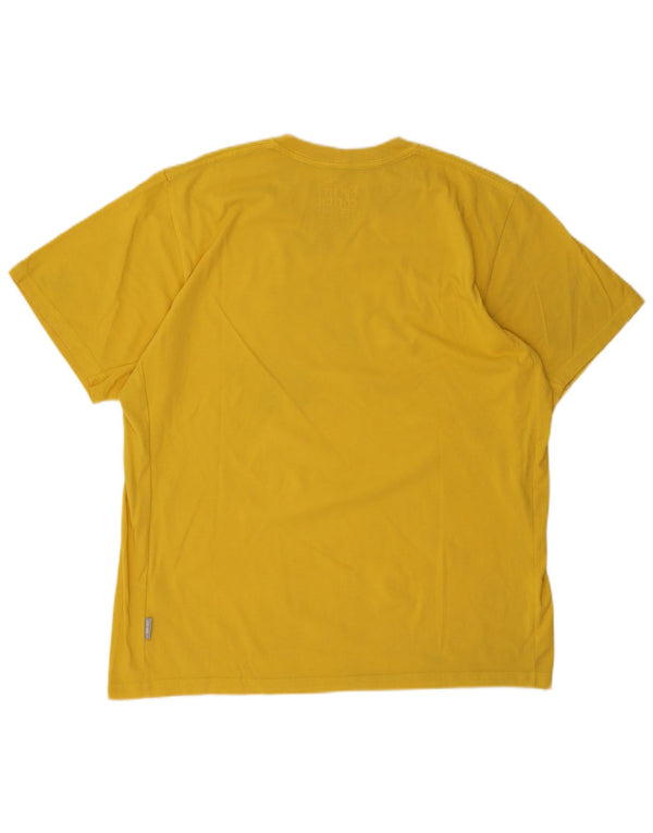 Nike Herre Dri Fit Grafisk T-Shirt Top UK 42/44 Stor Gul