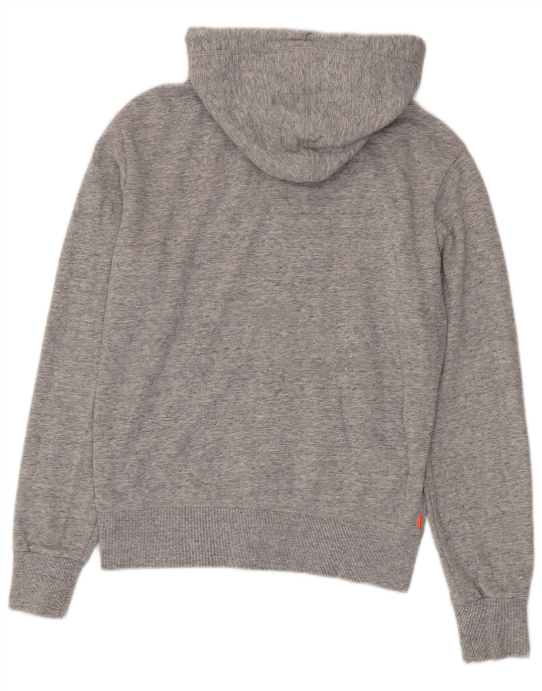 Superdry Hættetrøje med lynlås til mænd, lille grå flækket bomuld
