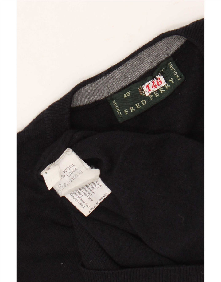 Fred Perry Herrevest Tank Top Stor Marineblå Uld