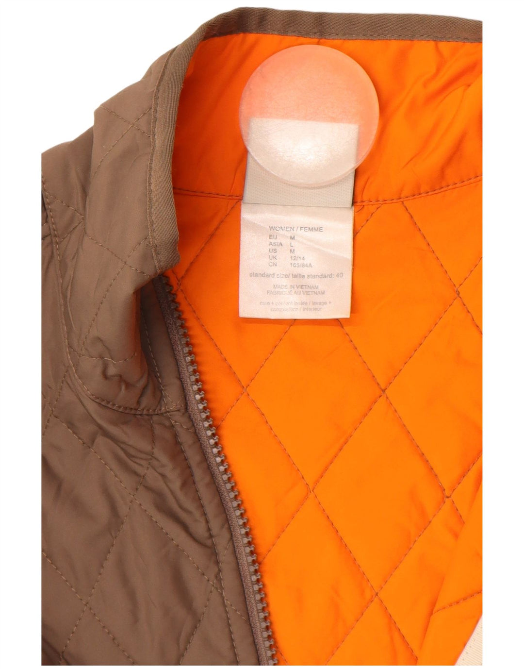 JACK WOLFSKIN Dame Liner Quiltet jakke UK 12/14 Medium Beige Polyester