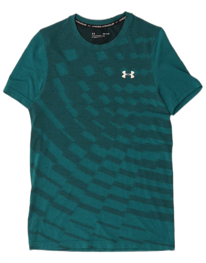 Under Armour Herre T-Shirt Top Lille Blå Geometrisk