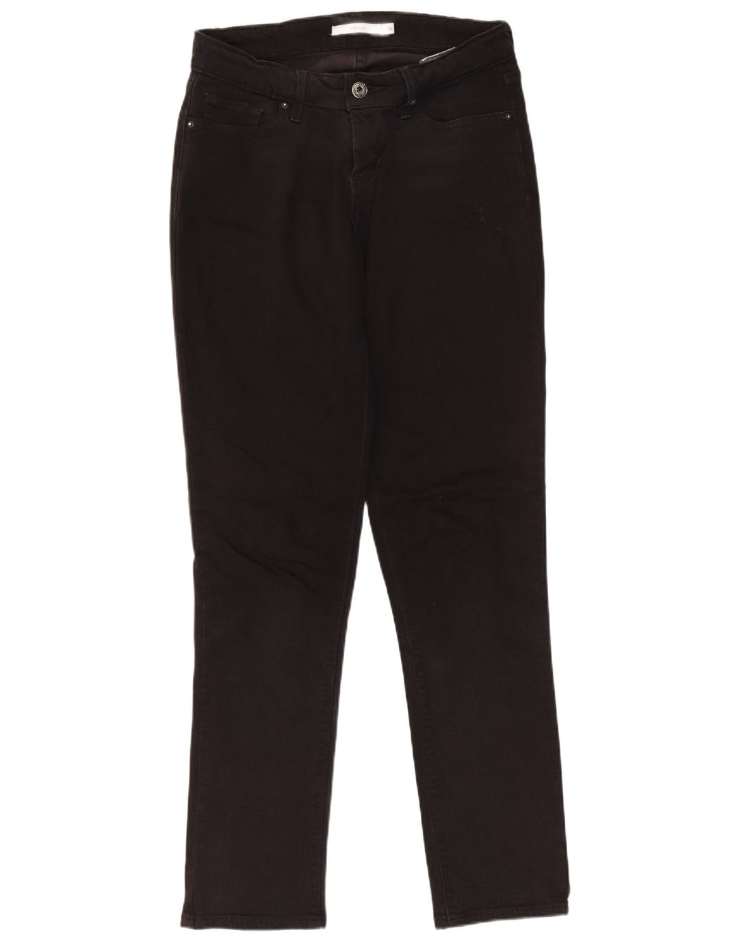 Levi's Dame 712 Slim Jeans W26 L30 Sort Bomuld