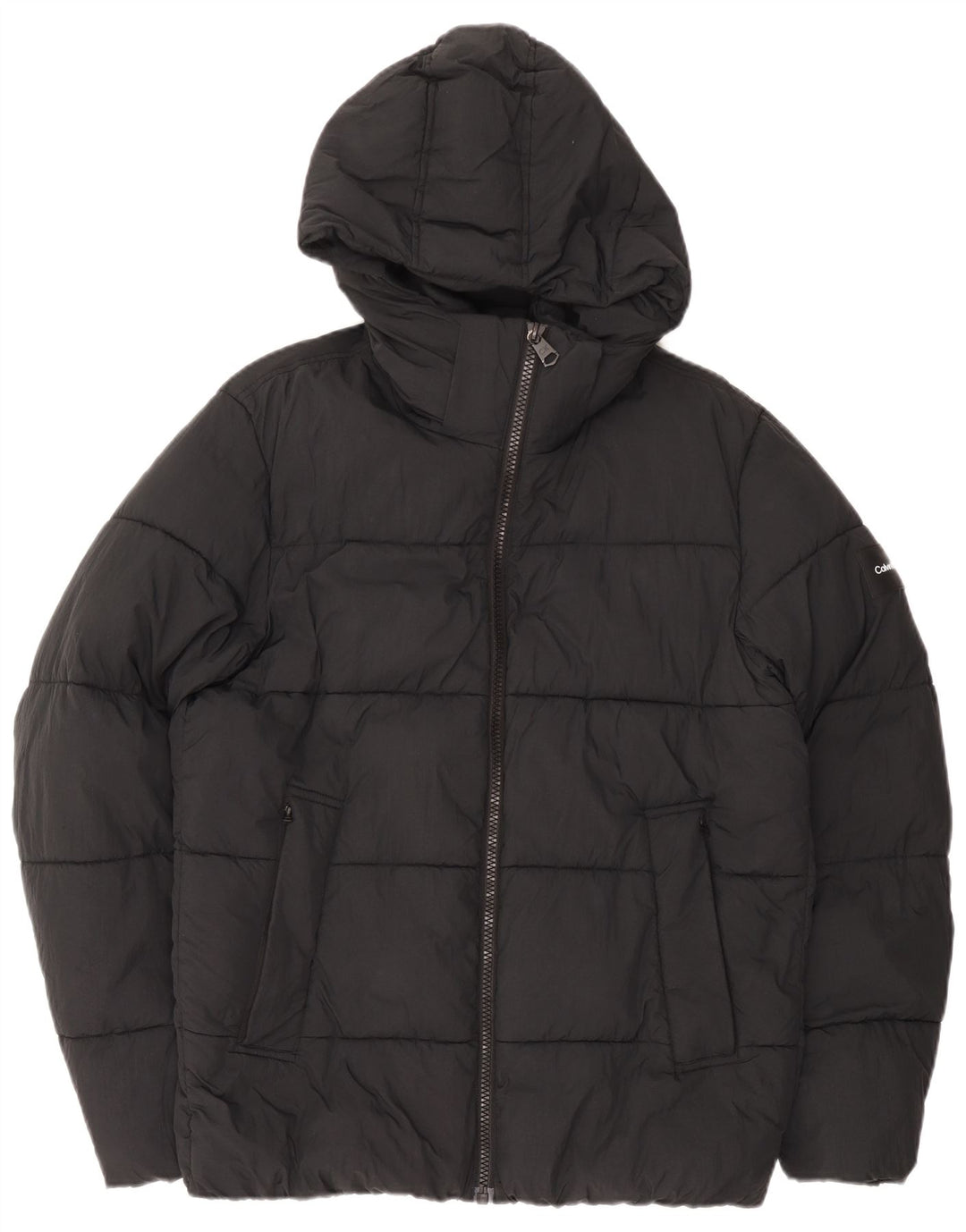Calvin Klein Herre hættepolstret jakke UK 42 XL Sort