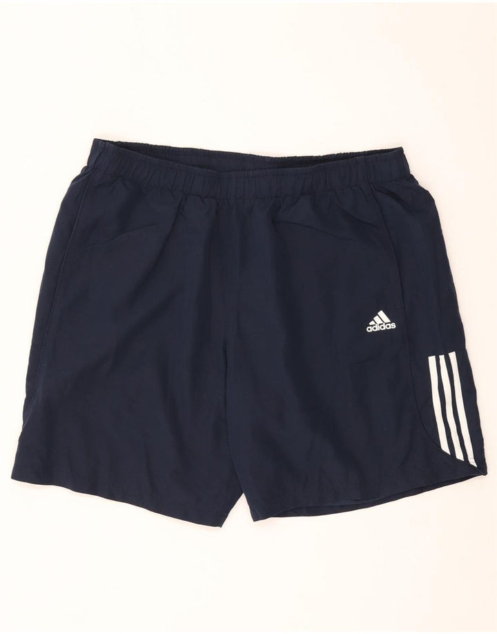 Adidas Herre Climalite Sportshorts 2XL Navy Blue Polyester