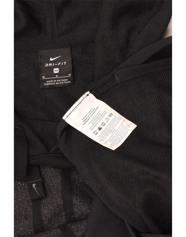 Nike Dame Dri Fit Grafisk Oversized Hoodie Jumper UK 14 Medium Sort