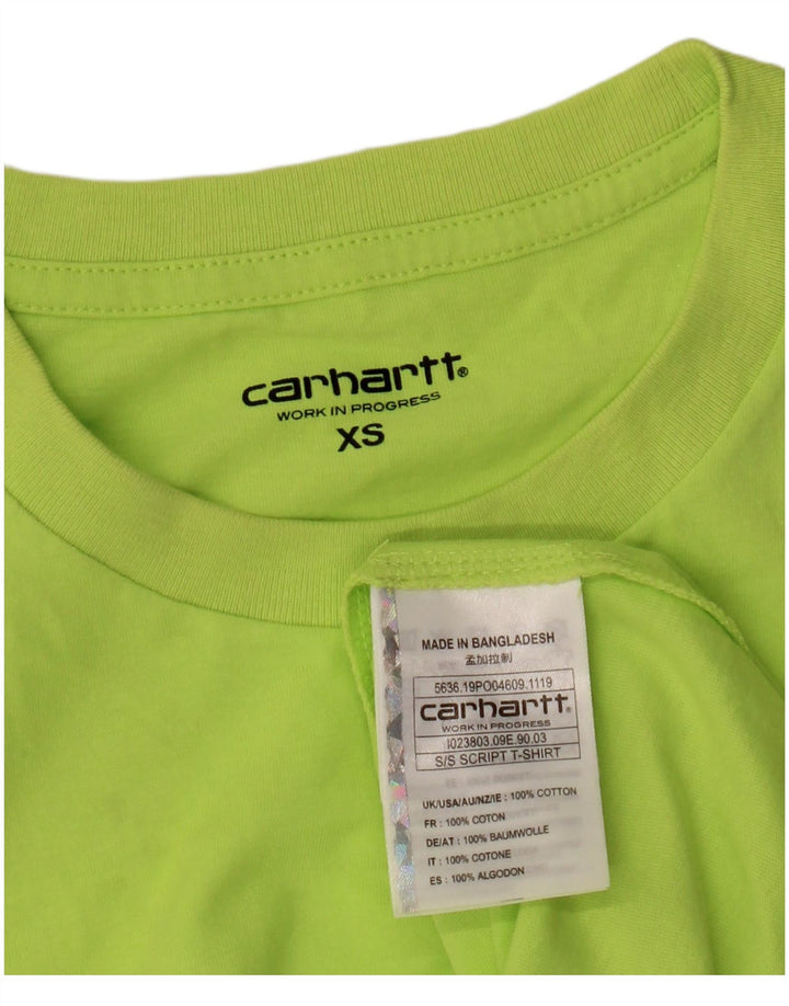 Carhartt Herre grafisk T-shirt Top XS Grøn bomuld