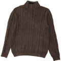 Besætningstøj Herre Zip Neck Jumper Sweater Stor Grå Uld