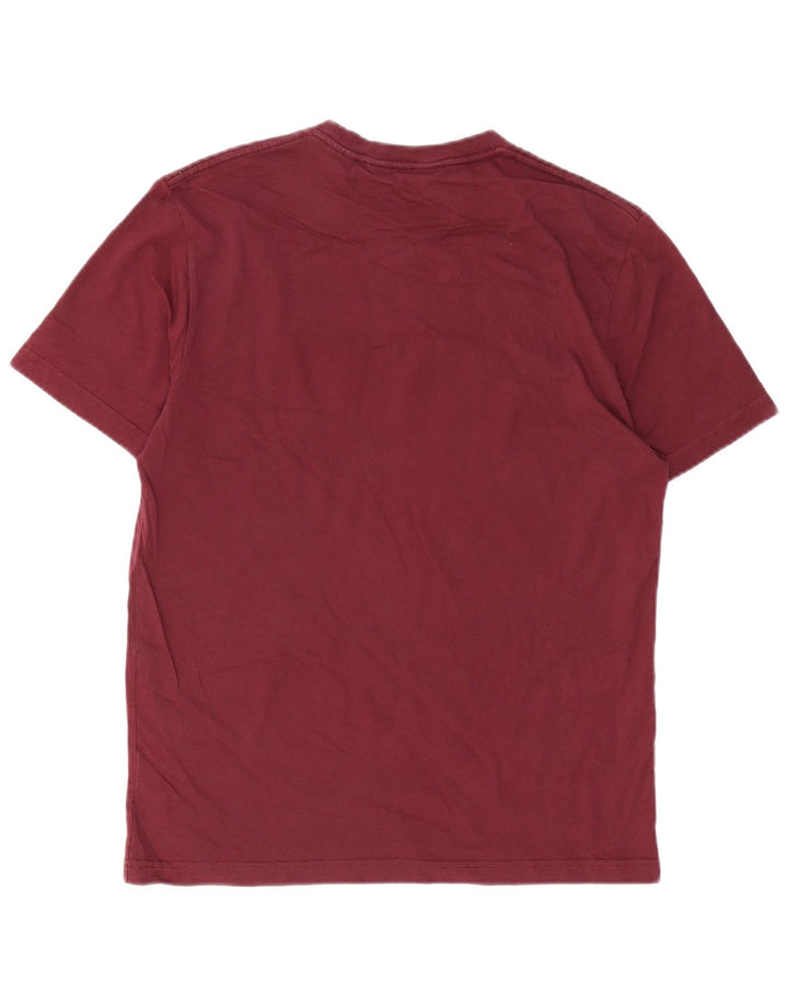 PENGUIN Herre T-Shirt Top Medium Bourgogne Bomuld