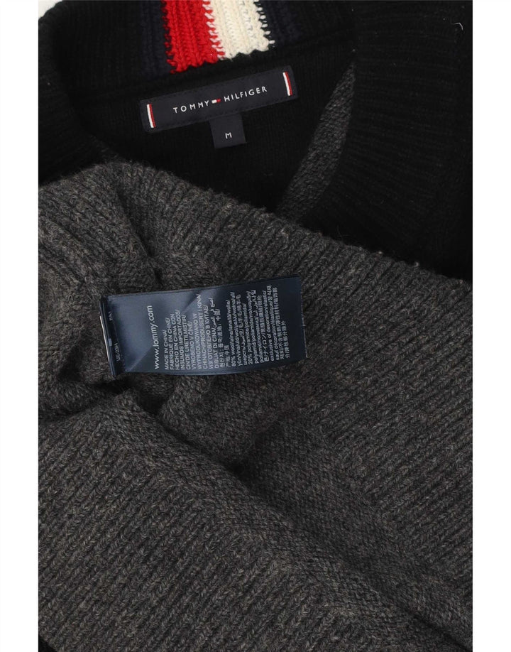 Tommy Hilfiger Herre Crew Neck Jumper Sweater Medium Grey Colourblock