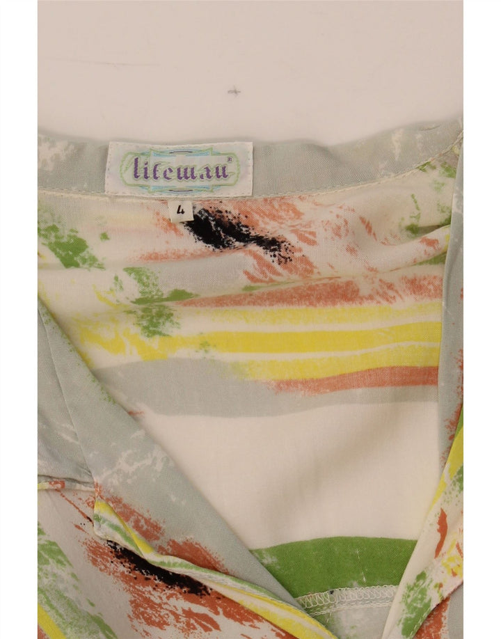 VINTAGE Mens Abstract Pattern Short Sleeve Shirt Medium Green Vintage Vintage and Second-Hand Vintage from Messina Hembry 