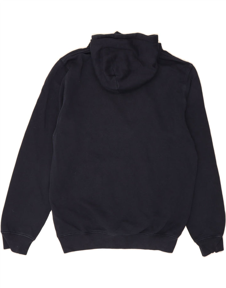 CHAMPION Mens Graphic Hoodie Jumper Medium Navy Blue Cotton Vintage Champion and Second-Hand Champion from Messina Hembry 