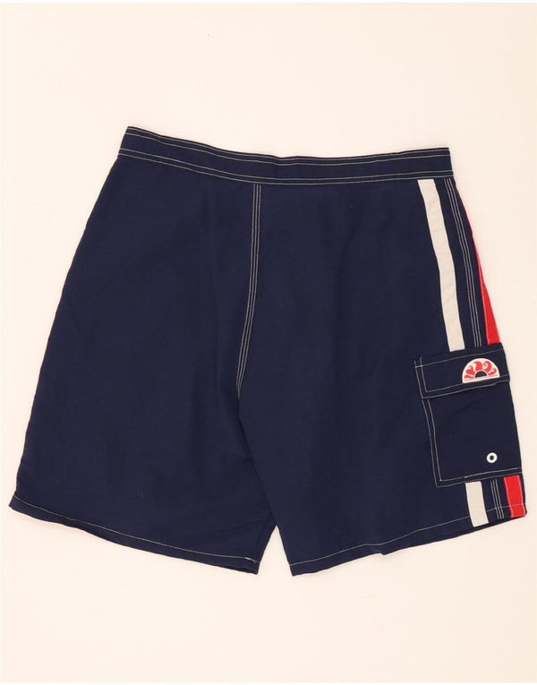 Sundek Mens Swimming Shorts Large Navy Blue Colourblock Nylon