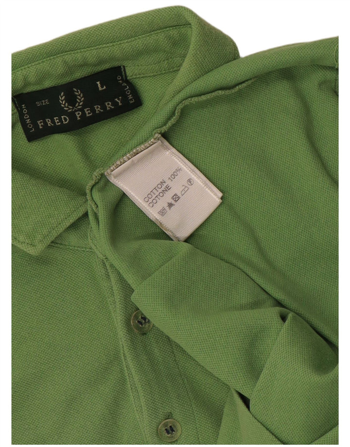 Fred Perry Herre poloshirt Stor grøn bomuld