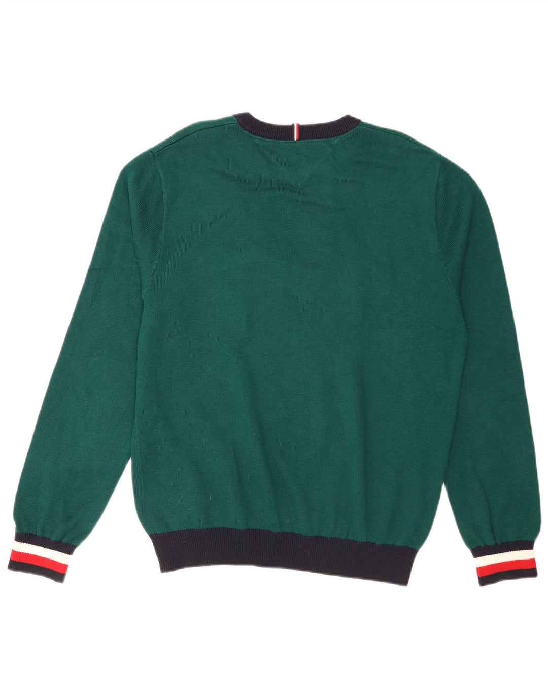 Tommy Hilfiger Herre Crew Neck sweater Medium Green Colourblock
