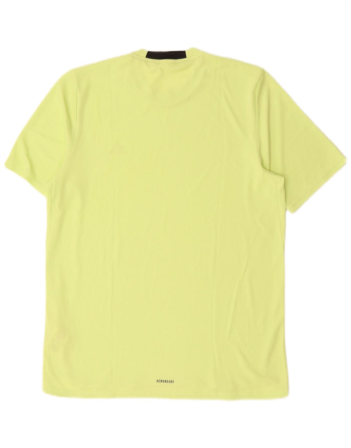 Adidas T-shirt top mellemgrøn polyester til mænd