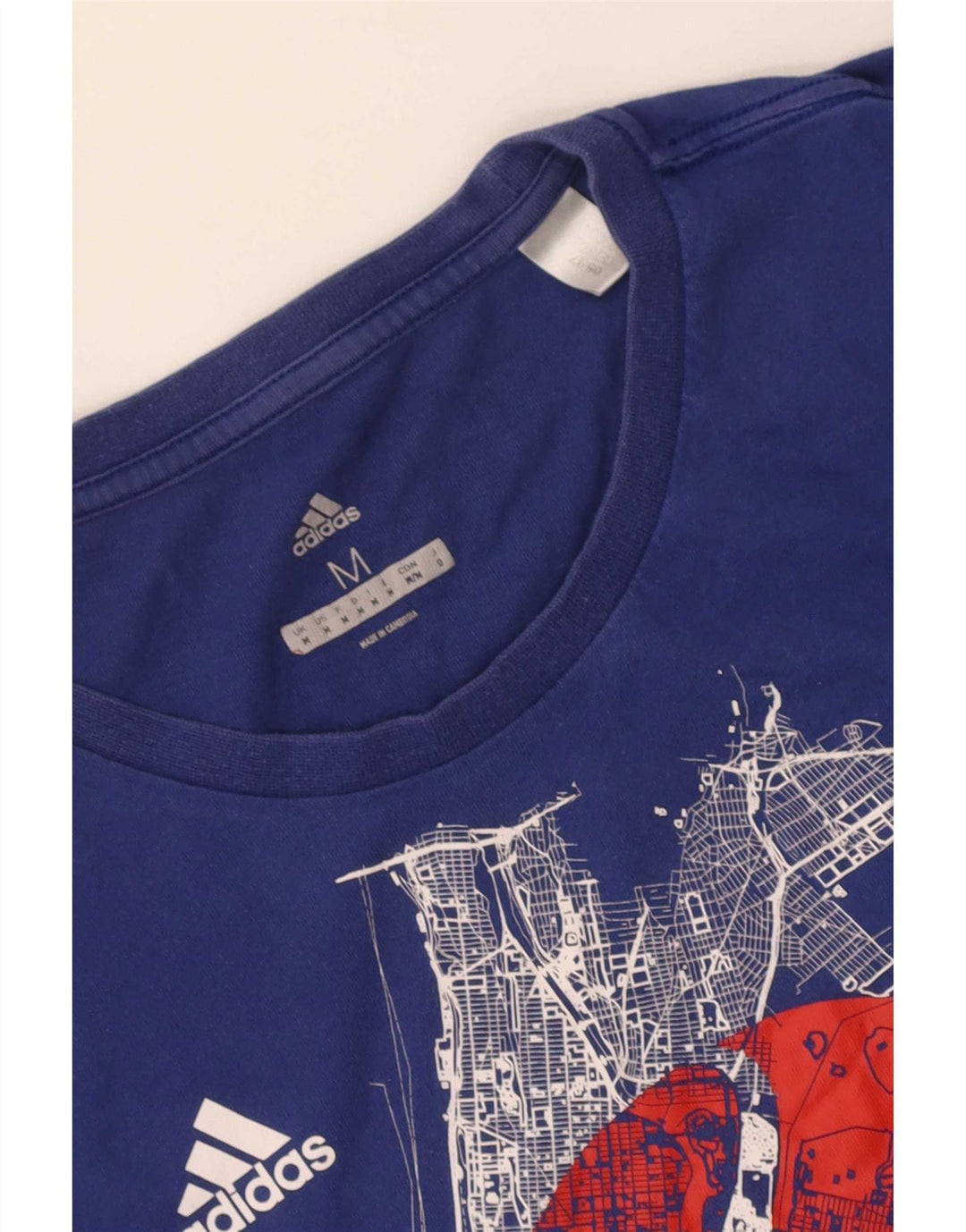 Adidas Grafisk T-shirt top til mænd mellemblå