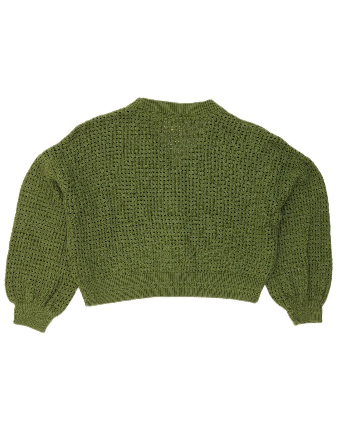Fat Face Womens Crop Oversized cardigan sweater UK 12 Medium Green Cotton