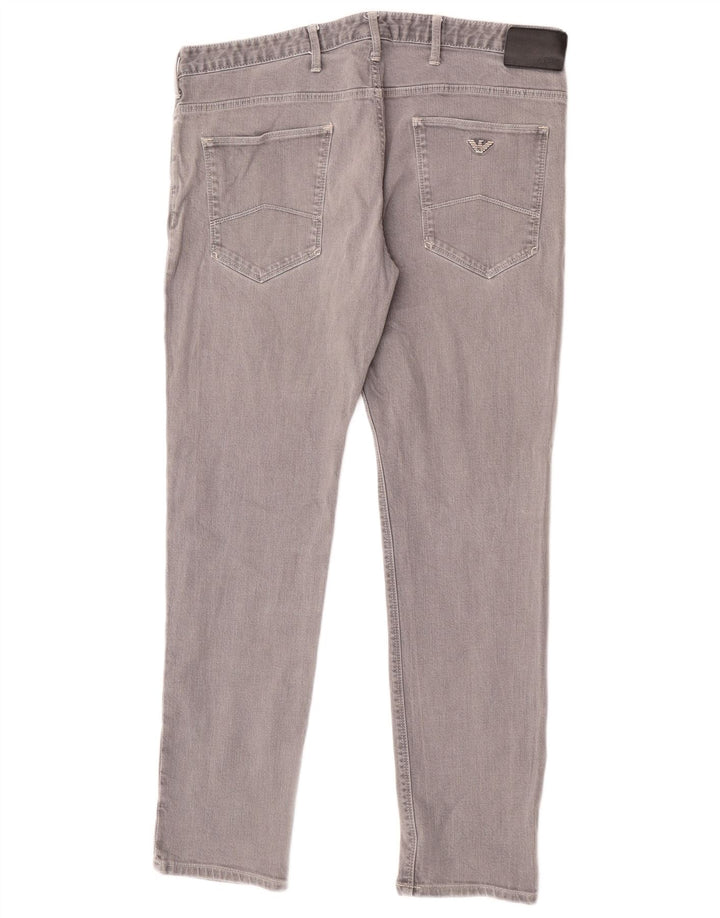 Armani Skinny Jeans til mænd W36 L32 Grå bomuld