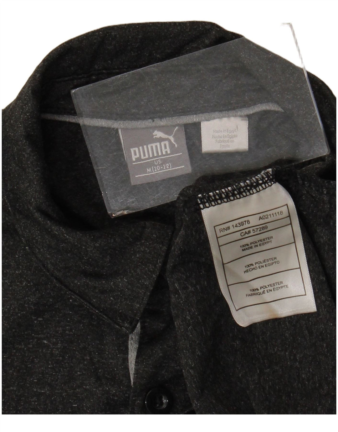 Puma Boys Polo Shirt 10-11 år Medium Grey Flecked Polyester