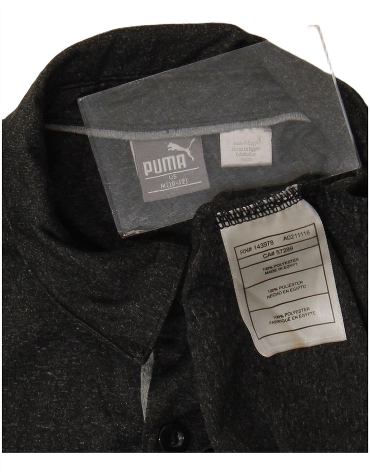 Puma Boys Polo Shirt 10-11 år Medium Grey Flecked Polyester