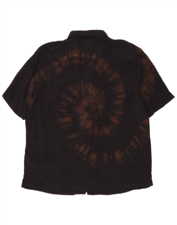 ALL SAINTS Herre Relaxed Fit kortærmet skjorte Medium Black Tie Dye