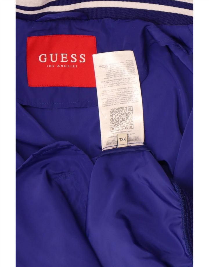 Guess Træningsdragt til mænd Topjakke 2XL Blå Colourblock Polyester
