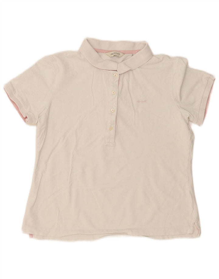 Gant Dame Polo Shirt UK 14 Medium White
