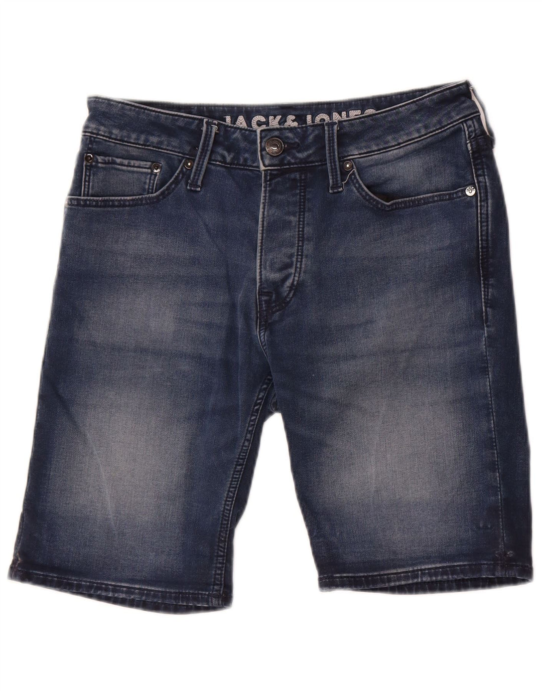 Jack & Jones denimshorts til mænd Small W29 blå bomuld