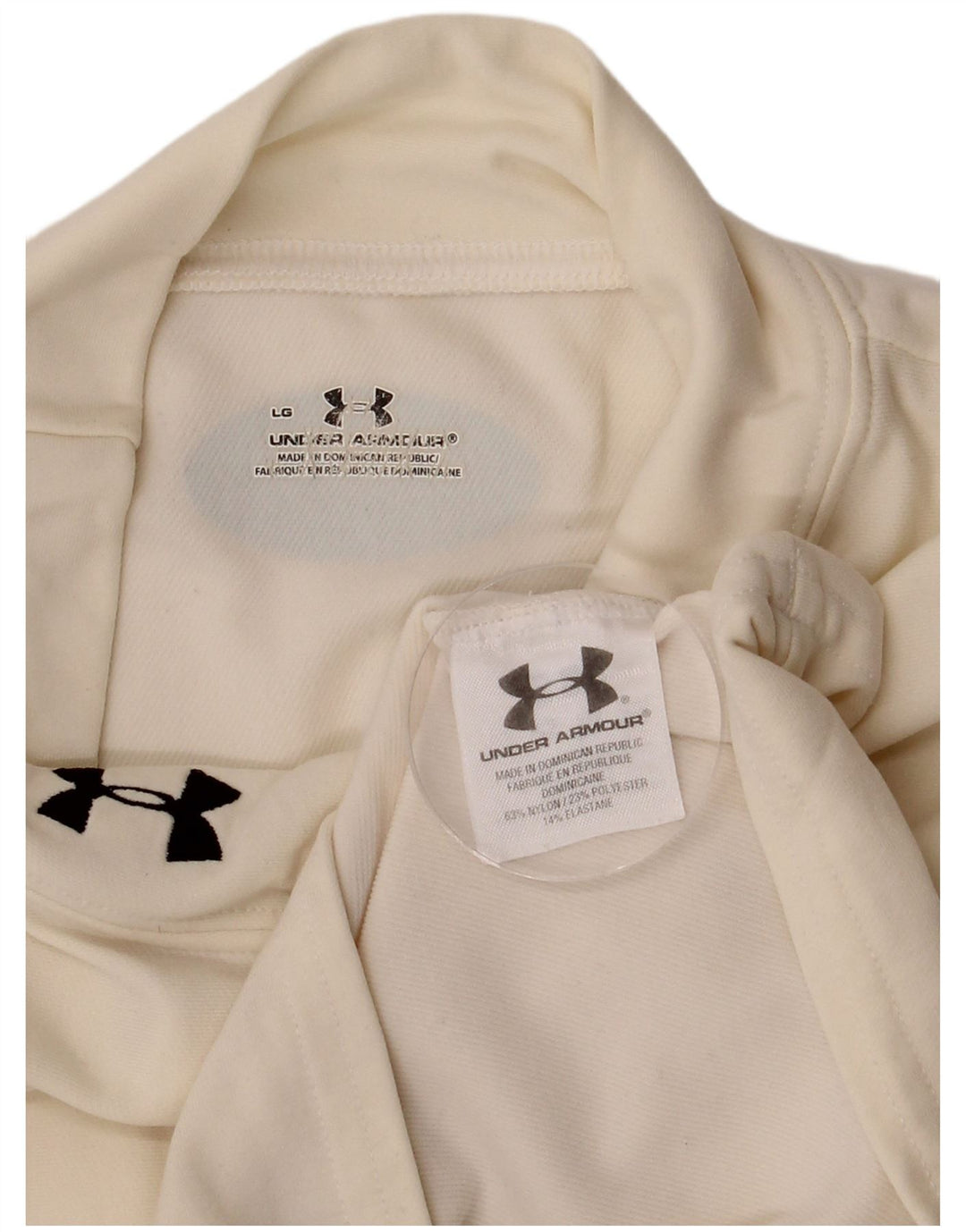 Under Armour Herre Top Langærmet Large Off White Nylon