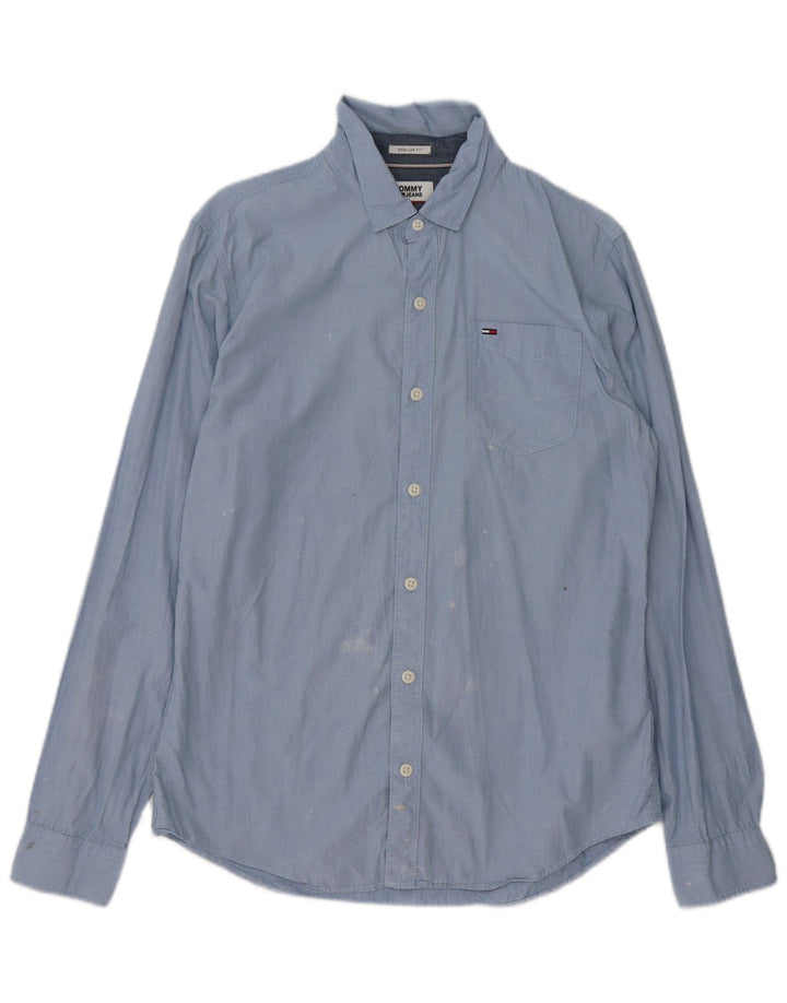 Tommy Bahama Herre Regular Fit skjorte Medium Blue Pinstripe Bomuld