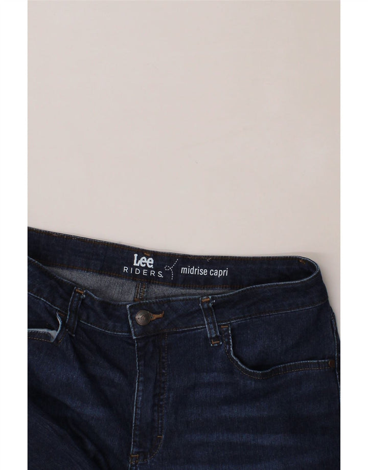 LEE Womens Riders Mid Rise Capri Jeans W34 L21  Navy Blue Vintage Lee and Second-Hand Lee from Messina Hembry 