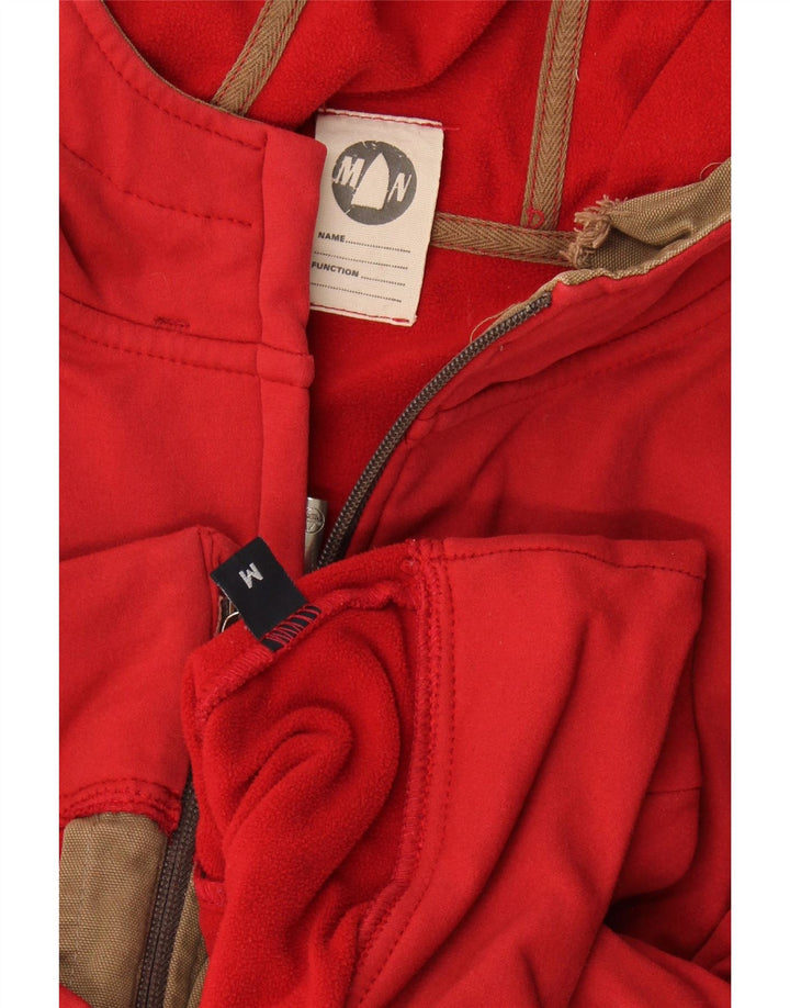 Murphy & Nye Dame Crop Hættetrøje Sweater med lynlås UK 14 Medium Rød