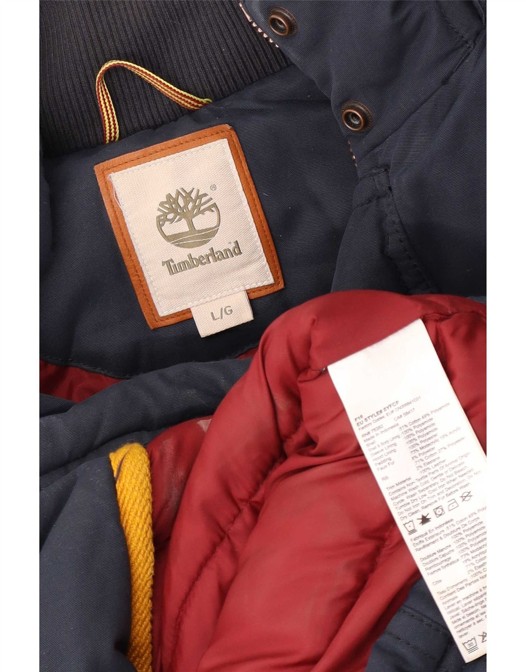 Timberland Herre polstret frakke UK 40 Stor marineblå bomuld