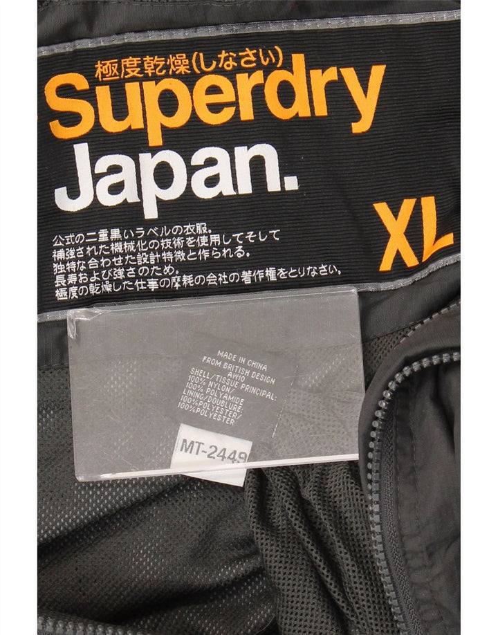 Superdry Regnjakke til mænd UK 42 XL Grå Nylon