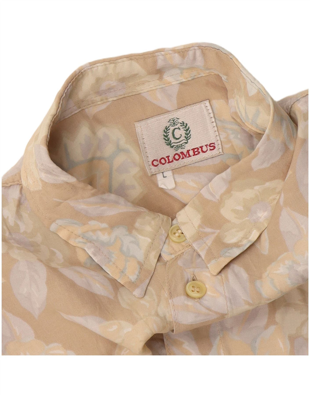 Colombus Dameskjorte UK 14 Large Beige Floral