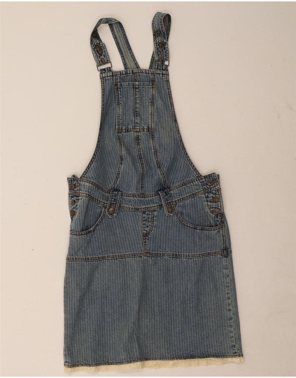 Benetton Damebukser Denimnederdel Medium W31 Blå nålestribet bomuld