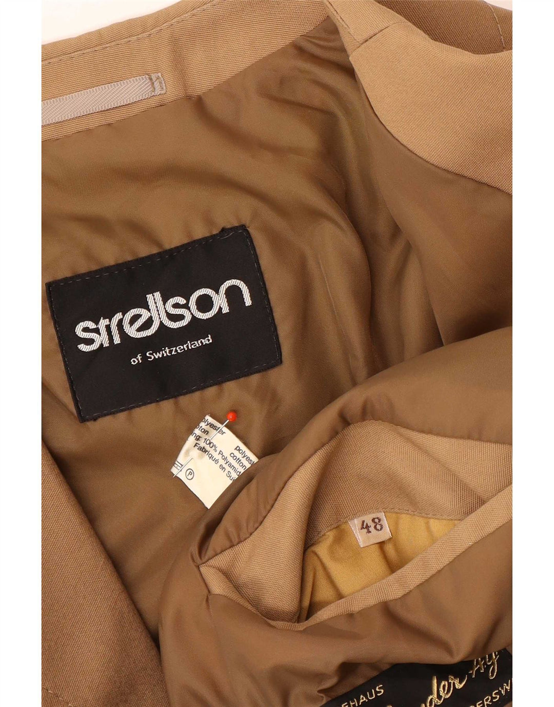 Strellson Herre Overfrakke IT 48 Medium Brun Polyester