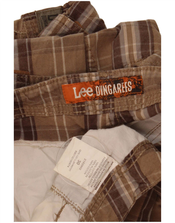 Lee Herre Cargo Shorts W30 Medium Brun Plaid Bomuld