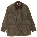 Barbour Herre Border Loose Fit Vokset Bomuldsjakke EU 48 Medium Grøn Bomuld