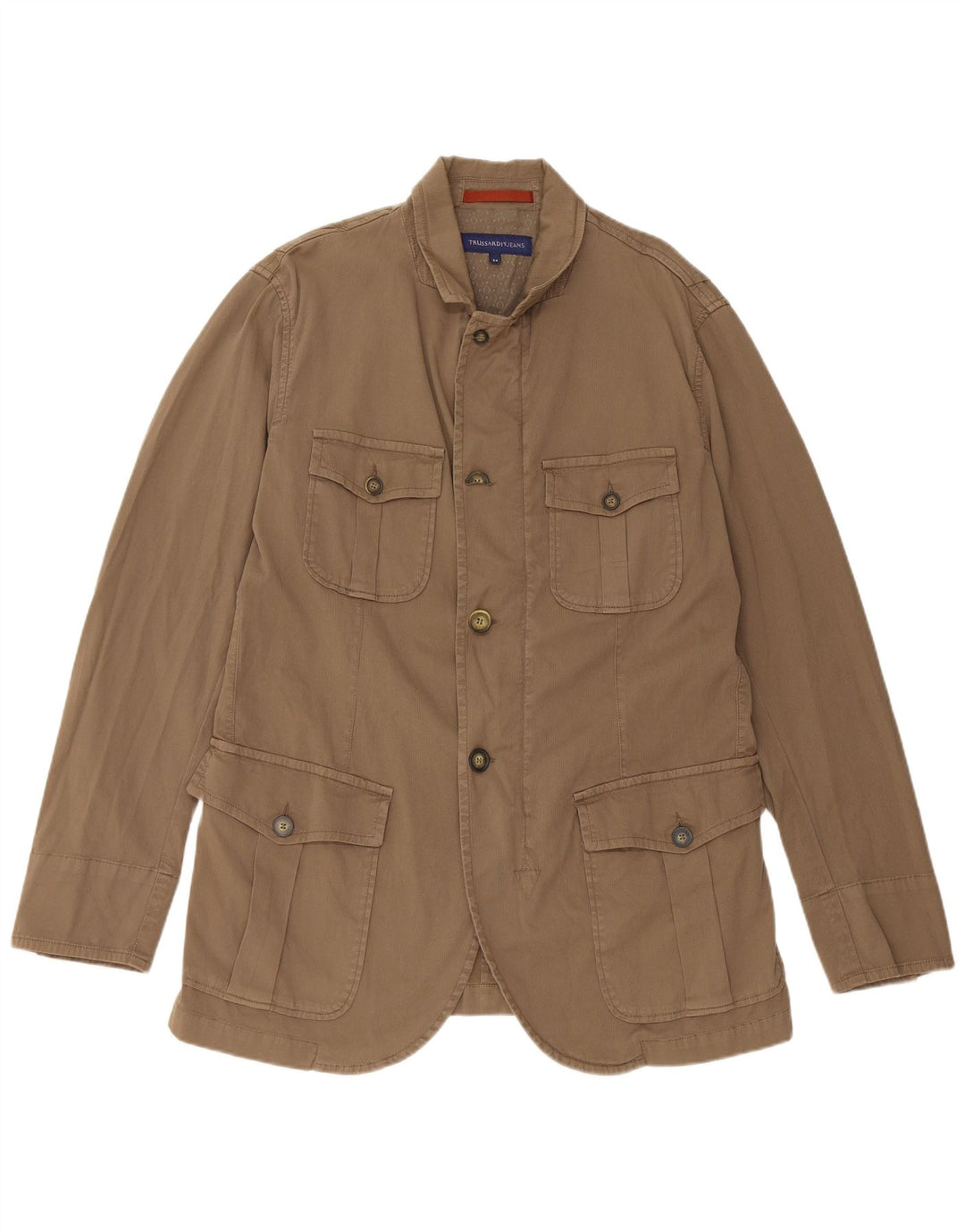 Trussardi Jeans Herre Utility Jacket IT 54 2XL Beige Bomuld