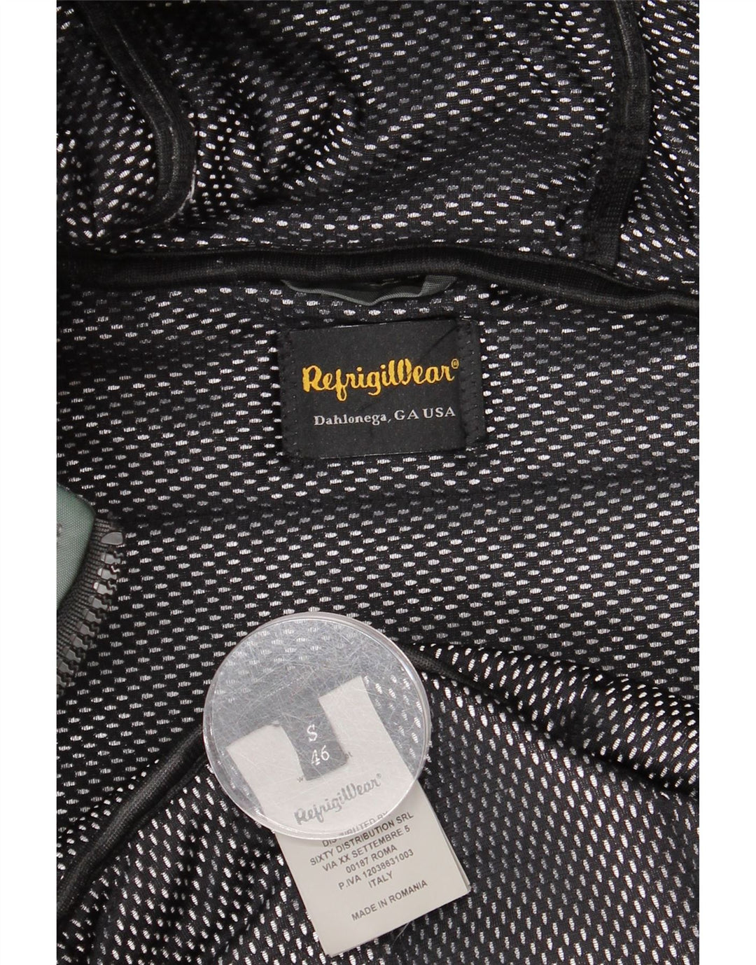 Refrigiwear Herre hættepolstret jakke IT 46 Lille grøn polyamid