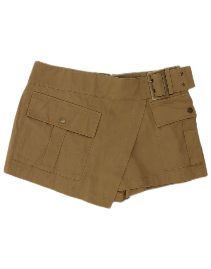 Zara Dame Cargo Shorts Medium W28 Khaki Bomuld