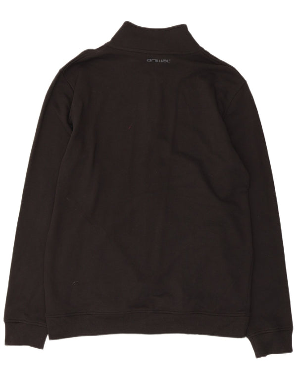Animal Mens Tracksuit Top Jacket Large Black Cotton