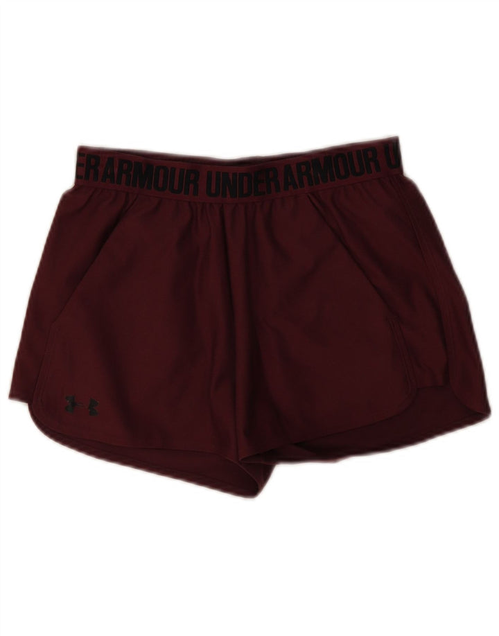 Under Armour Graphic Sports Shorts til kvinder XS Burgundy Polyester