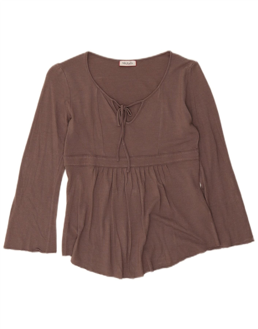Max & Co. Dame Top 3/4 ærmer UK 12 Medium Brun Viscose