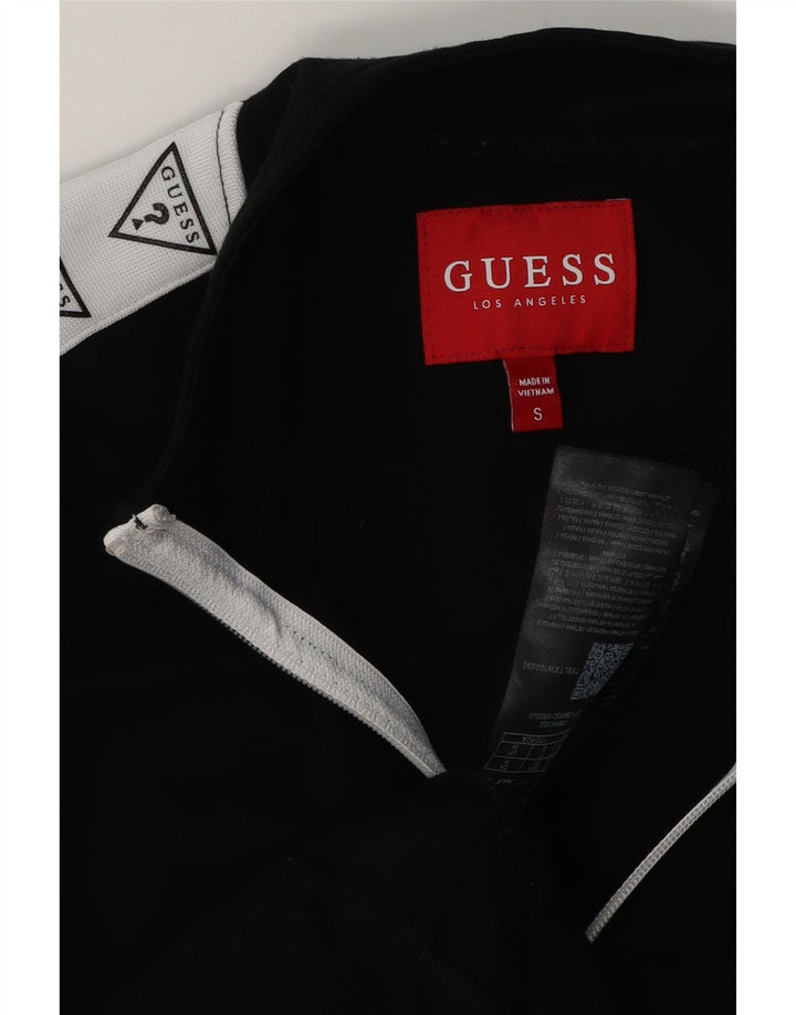 GUESS Herre grafisk træningsdragt Topjakke Lille Sort Colourblock Rayon