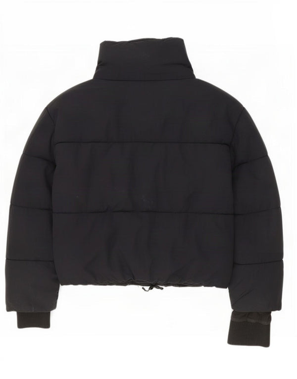Zara Dame Oversized Polstret Jakke UK 10 Small Black Polyester