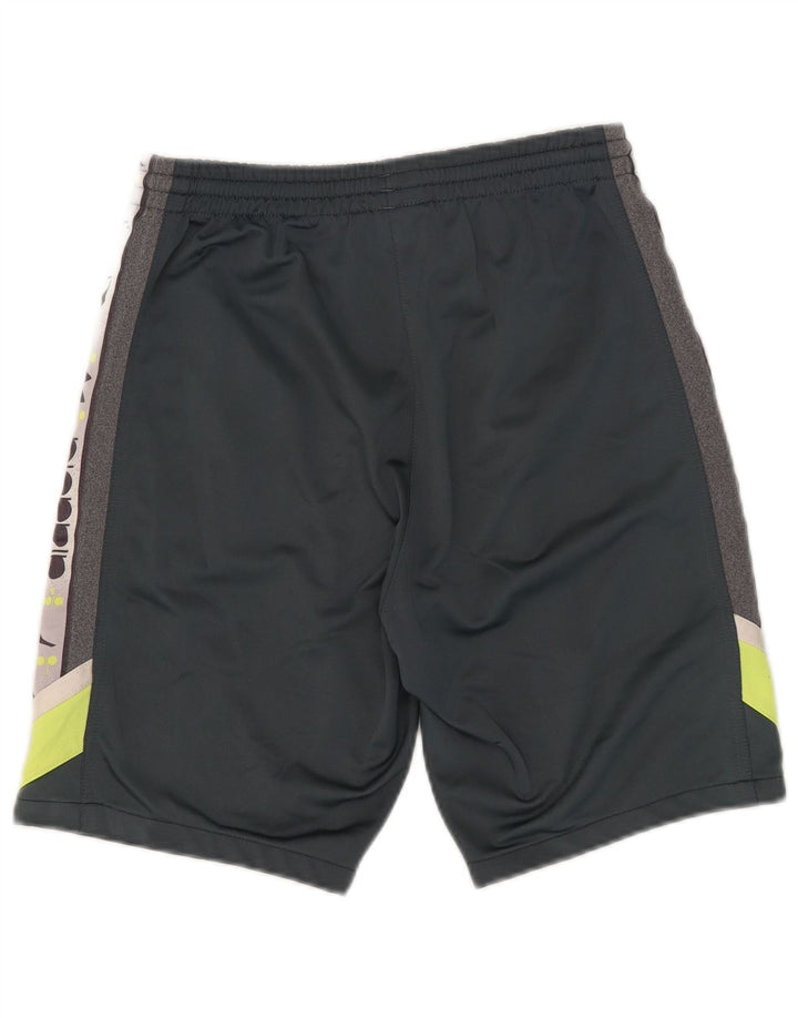 Diadora Herre grafiske sportsshorts mellemgrå Colourblock Polyester