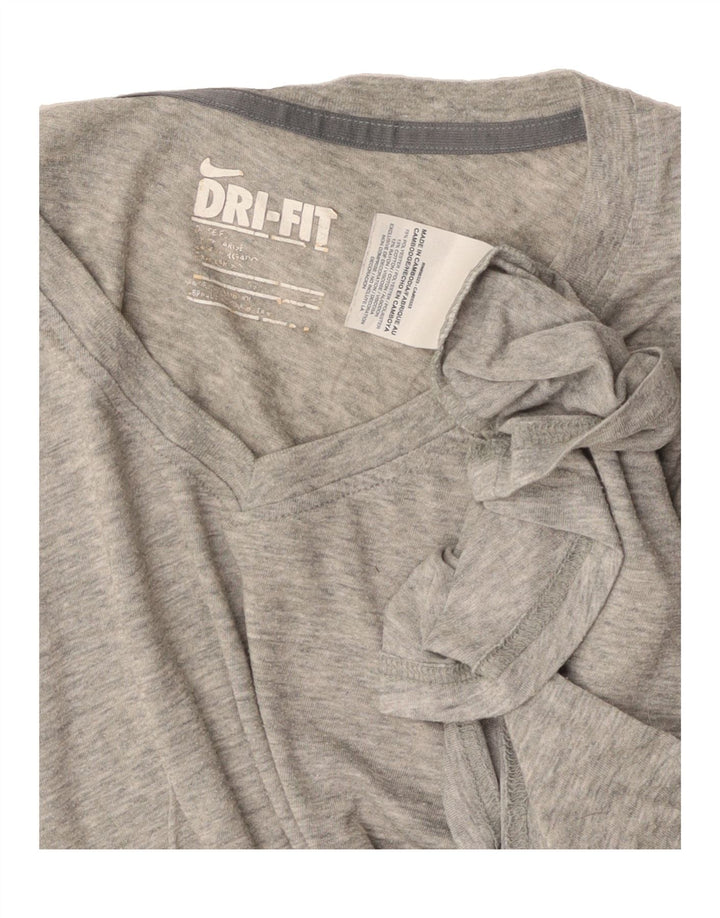 NIKE Womens Dri Fit T-Shirt Top UK 18 XL Grey Flecked Polyester Vintage Nike and Second-Hand Nike from Messina Hembry 