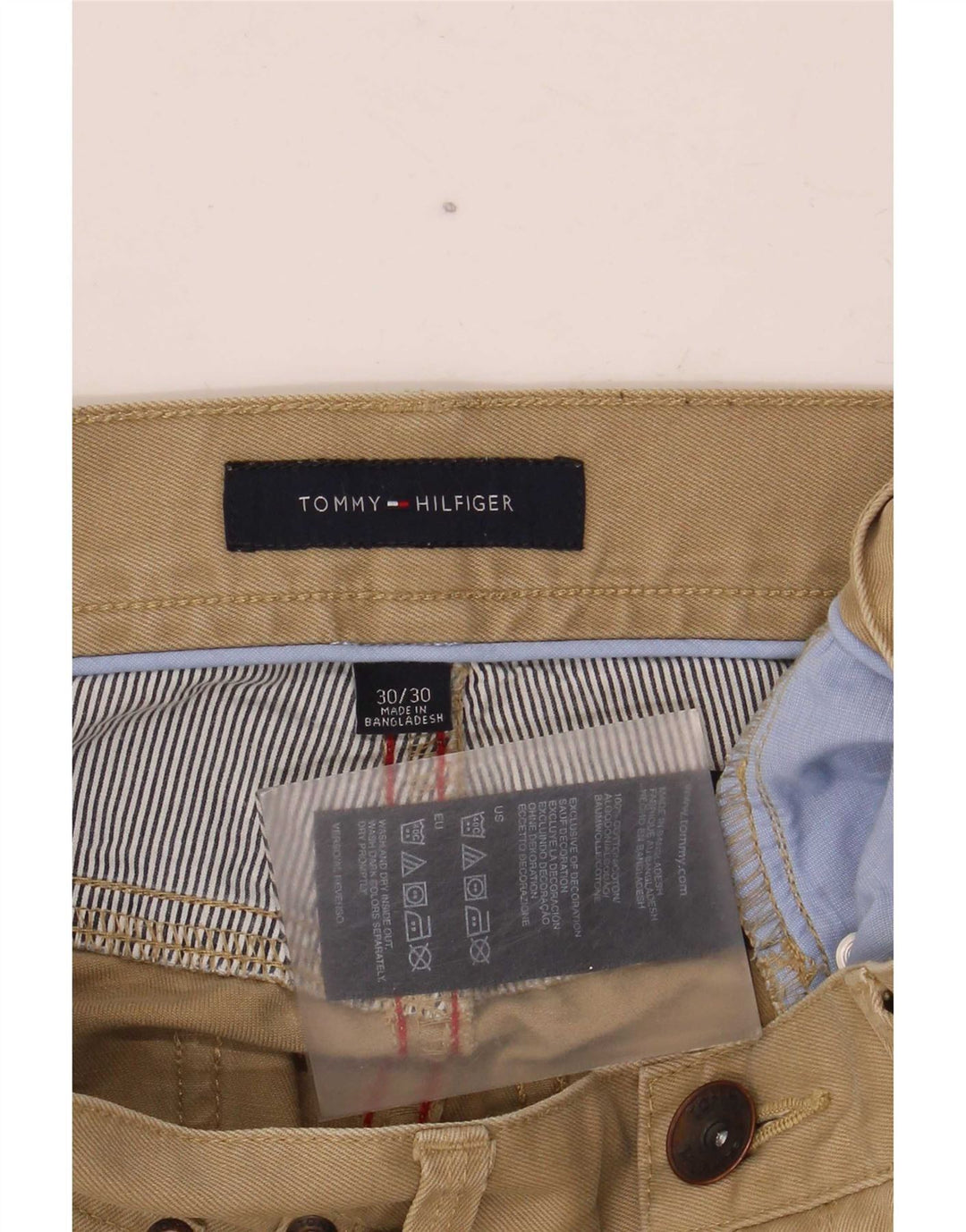 Tommy Hilfiger Herre Bootcut Jeans W30 L30 Beige Bomuld